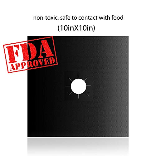 PROKITCHEN Gas Range Protectors Kit with Stove Counter Gap Reusable Non-Stick and Easy to Clean Stove Burn Cover FDA Approved Heat Resistance Fire Shield