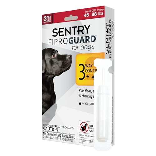 SENTRY PET CARE Fiproguard for Dogs, Flea and Tick Prevention for
