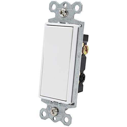 image for ESD Tech Paddle Light Switch On/Off Single Pole Rocker, Decorator, Res