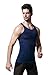 GKVK Mens Slimming Body Shaper Vest Shirt Abs Abdomen Slim, Blue, M(chest size 86cm-91cm/34inches-36inches)