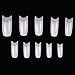 Huashengmei 500pcs Squoval French Natural Color False Nails Fake Nail Art Tips 10 Sizes with box