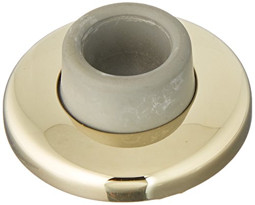 Baldwin 4293 2-3/8 Inch Diameter Concave Wall Mounted Flush Bumper, Lifetime Polished Brass