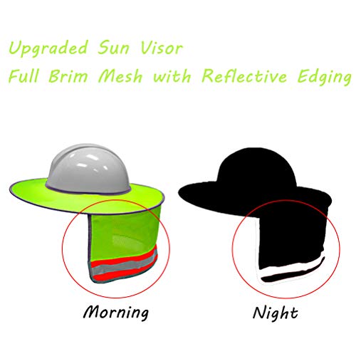 Tiction Hard Hat Sun Shield Full Brim Mesh Neck Sun Shade Protector