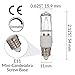 Simba Lighting Halogen E11 T4 100 Watt 1100lm 120 Volt Light Bulb (4 Pack) for Chandeliers, Pendants, Table Lamps, Cabinet Lighting, Mini-Candelabra Base, 100W JD 110V 120V Warm White 2700K Dimmable