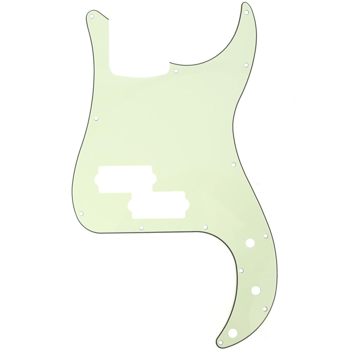 Musiclily 13 Hole P Bass Pickguard for Fender American/Mexican Standard Precision Bass,3Ply Mint Green