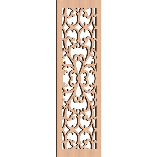 15 3/8"W x 39 3/8"H x 3/8"T Forester Decorative Fretwork Wood Wall Panels, Alder