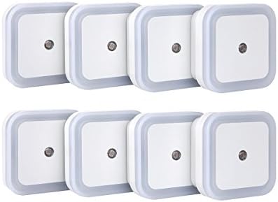 NEW LED Baby Night Light with White Soft Brightnes - Smart Auto ON/OFF Sensor( 8 pack) by IDEAS