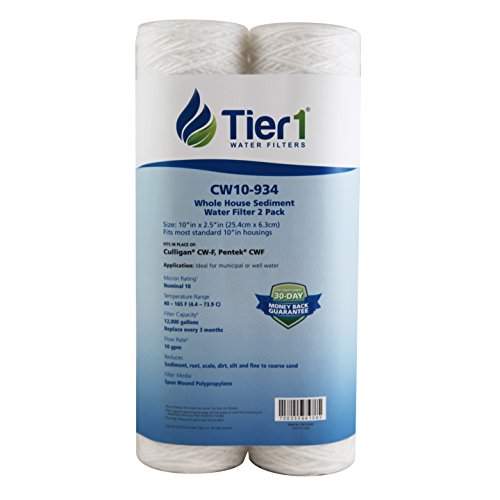Tier1 Replacement for Pentek CW-F-D 10 Micron 10 x 2.5 Strin