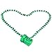 ULTNICE St Patrick's Day Beads Shamrock Necklace with Green Shot Glass 12PCS