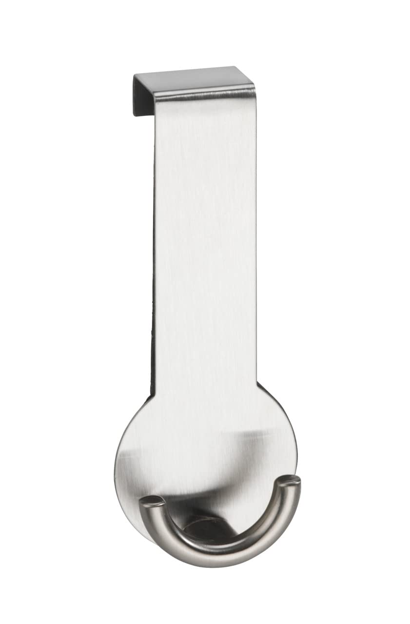 WENKO 4468050100 Door Hooks Rondo Matt, Stainless Steel, 5.5 x 14 x 4.5 cm, Matt