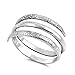 Open Spiral Thumb Unique Ring New .925 Sterling Silver Band Size 10