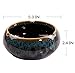 WaaHome Ashtray Round Glossy Ceramic Ashtrays for Cigarettes,Gifts and Home Office Decoration (Blue)