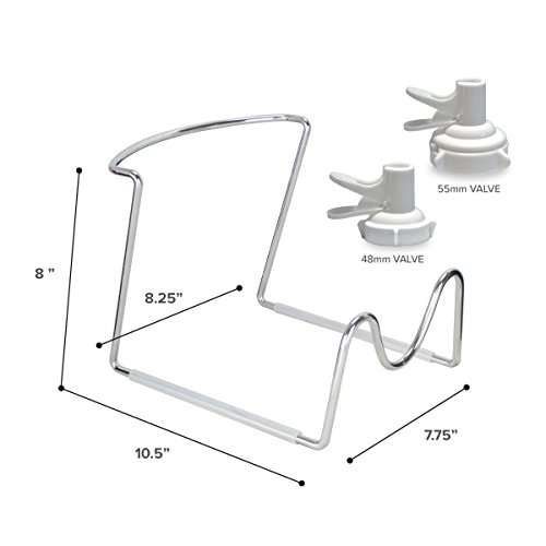 Brio Metal Plated 35 Gallon Water Jug Stand and 2 Dispenser Valves