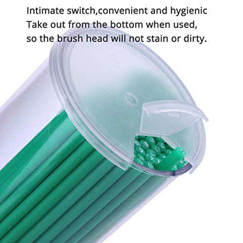 FAMILIFE 400 PCS Disposable Eyelash Extension Brush Applicators Mini Individual Mascara Brush Makeup Cotton Swabs