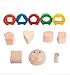 rolimate Educational Preschool Wooden Shape Color Recognition Geometric Board Block Stack Sort Chunky Puzzle Toys, Birthday Gift Toy for age 3 4 5 Years Old and Up Kid Children Baby Toddler Boy Girl