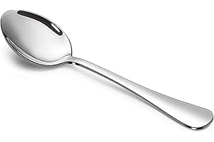 SANTUO Stainless Steel Dinner Spoons Set,12 Piece 7.3" Spoons Silverware,Table Soup Spoons Set,Mirror Finish & Dishwasher Safe