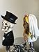 Dead Bride and Groom Skull Beer Tap Handle Set for Kegerators and Bars Dead Skeleton Walking
