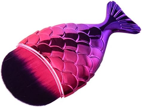 Crazboy Makeup Brush Set,Brushes With Synthetic And Vegan Bristles, For All Consistencies (Powder, Creams And Liquids) Fish Scale Makeup Brush Fishtail Powder Blush Cosmetic Brush (Multicolor)