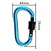 5PCS Assorted Colors Aluminum Carabiner Clip D Shape Spring Buckle Keychain for Home,Camping,Hiking and Traveling