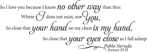 Sonnet 17 Wall Vinyl Decal