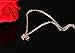 MG Jewelry Rose Gold Plated Stainless Steel Solid Love Heart Polished Charm Necklace with Chain for Women
