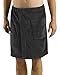 robesale Bamboo Cotton Mens Spa Cover up Wrap, Charcoal, One Size