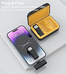 EZColoris 2 Pack Wireless Lavalier Microphones for