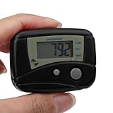 Perman Digital LCD Run Step Mini Pedometer Calorie Walking Distance Counter (Black)