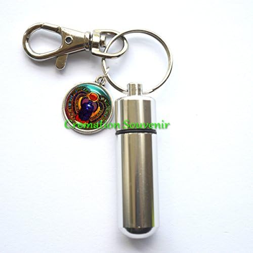 Scarab Egyptian Stainless Steel Cremation Urn keychain-Memorial Keychain-Scarab Egyptian Cremation souvenir-Remembrance Keychain-Sympathy-Urn for Ashes