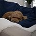 PetAmi Waterproof Dog Blanket for Medium Large Dog Puppy Cat Throw for Couch Cover Leakproof Protection, Sherpa Fleece, Reversible Soft Washable 60x40 Navy Blue
