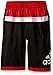 adidas Boys' Big Jamfest Short, Black/Light Scarlet, Large
