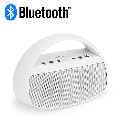 White Noise Machine Baby - Put Your Baby to Sleep w/ 20 Soothing Sounds; Fan, Rain, Ocean, Office & More - Stylish & Modern Design Bluetooth Speaker - Crisp Stereo Sound Matte White