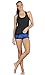 icyzone Workout Tank Tops for Women - Racerback Athletic Yoga Tops, Running Exercise Gym Shirts(Pack of 3)(XL, Black/Granite/Blue)