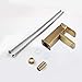 Antique Brushed Brass Bathroom Sink Faucet Single Handle Vessel Sink Mixer Tap Deck Mount Square Shape Single Hole Installation Hot And Cold Water