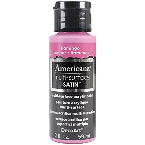 DecoArt Americana Multi-Surface Satin Acrylic Paint, 2-Ounce, Flamingo