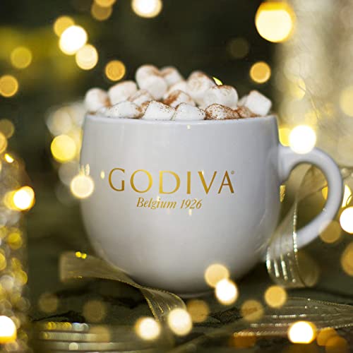 Godiva Hot Chocolate Mug Gift Set, Includes Branded White Ceramic Mug