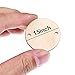 Bememo 100 Pieces 1.5 Inch Wooden Round Tag with Hole and 50 Pieces Stainless Steel S Shaped Hooks for Family Board Chore DIY