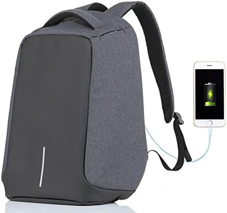 janshot Backpack Anti-Theft 17 Inch Water Repellent Travel School Business Work Lightweight Laptop Book Ipad Backpack (Deep Grey)