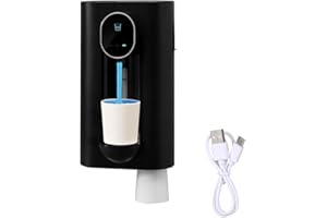 Electric Mouthwash Dispenser Touc Sensor Automatic Mouthwash Dispenser with 2 Magnetic Cups 3 Adjustable Dispensing Levels Re