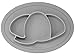 Kids Silicone Placemat Divided Plate for Toddler High Chair with Travel Bag Elephant Salbree (Medium Gray)