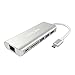 Ultimate 6-in-1 USB-C Adapter Docking Hub, Type C Thunderbolt 3 to 4K UHD HDMI Docker Converter with 2 USB 3.0, Micro SD/TF Card Reader, Power Delivery,1000Mb Ethernet Port for MacBook Pro