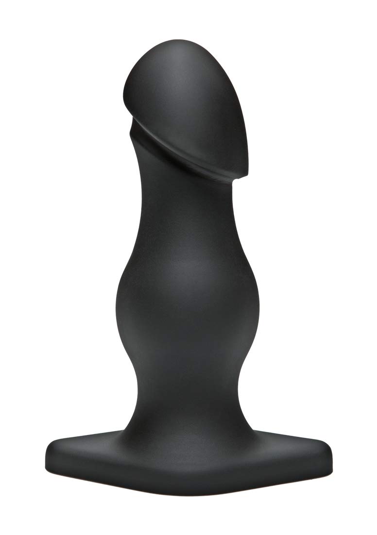 TitanMen The Rumpy - Black - Firm Yet Flexible Anal Plug with Tapered Tip, Wide Base for Safe Play, Matte Finish, Phthalate-Free, Body-Safe - Insertable Length: 6 in. (15.2cm) - By Doc Johnson