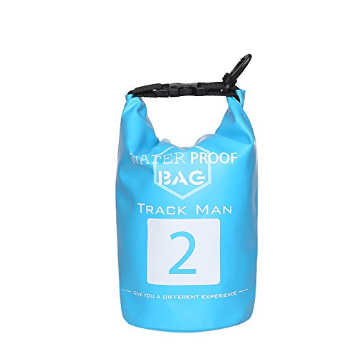 Track Man Floating Waterproof 2L/5L/15L/31L Premium PVC Waterproof Floating Dry Gear Bags for Boating, Kayaking, Fishing, Rafting, Swimming and Camping
