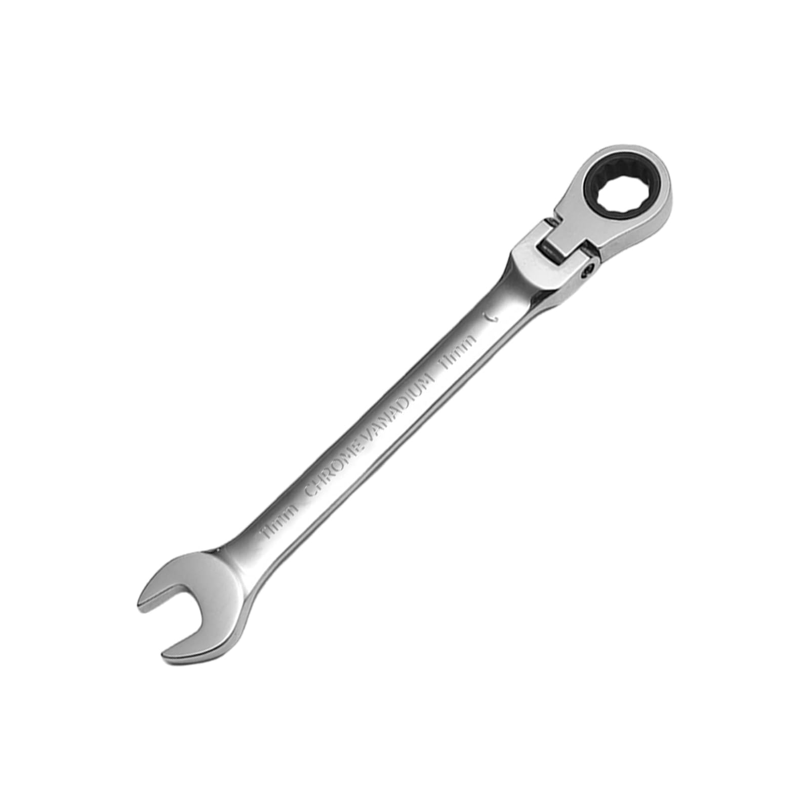 WISEUP Flexible Combination Wrench,11 mm Spanner, 180 ° Adjustable Joint Ratchet Spanner, Cr-V Industrial Design, Anti-Rust and Anti-Bending DIY Hand Tools