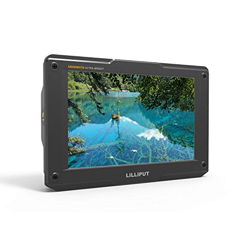LILLIPUT H7 4K 7 inch Field Monitor Ultra Bright 1800nit HDMI Input Output 1920x1200 IPS with 3D Lut On-Camera Monitor + F970 Battery and Charger