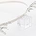 VOGUEKNOCK Christmas Headband Reindeer Antlers Crystal Paved Delicate Metal Headband Silver