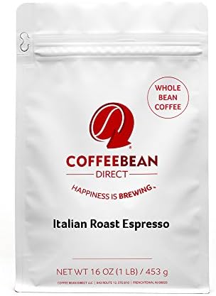 Coffee Bean Direct Italian Roast Espresso, Whole Bean Coffee, 16-Ounce Bags (Pack of 3)
