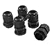 uxcell 10-13mm Cables Waterproof PG16 Black Plastic Glands Connectors 5 Pcs
