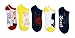 Disney Women's Beauty and The Beast 5 Pack No Show Socks, White Assorted, 9-11