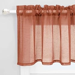 Terracotta Valances for Windows 1 Panel Pocket